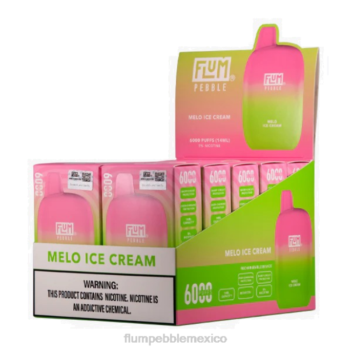 helado de melocoton - FLUM PEBBLE flavors - 246J56 FLUM PEBBLES 6000 inhalaciones 10 paquetes