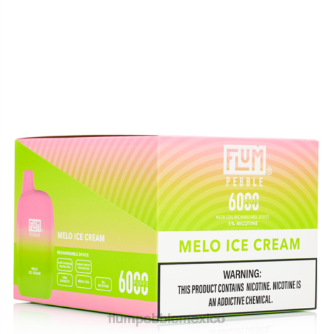 helado de melocoton - FLUM PEBBLE flavors - 246J56 FLUM PEBBLES 6000 inhalaciones 10 paquetes